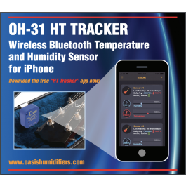 Oasis OH-31 HT Tracker- Wireless Bluetooth Temperature and Humidity Sensor 