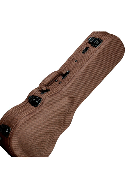 Oahu Arched Top Hardshell Wood Case - Coffee Tweed (Concert)