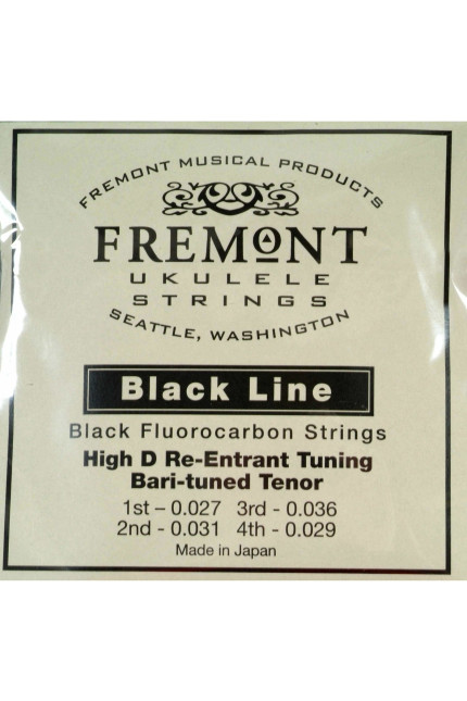 Fremont Blackline Fluorocarbon Ukulele Strings Bari Tuned Tenor High D Set