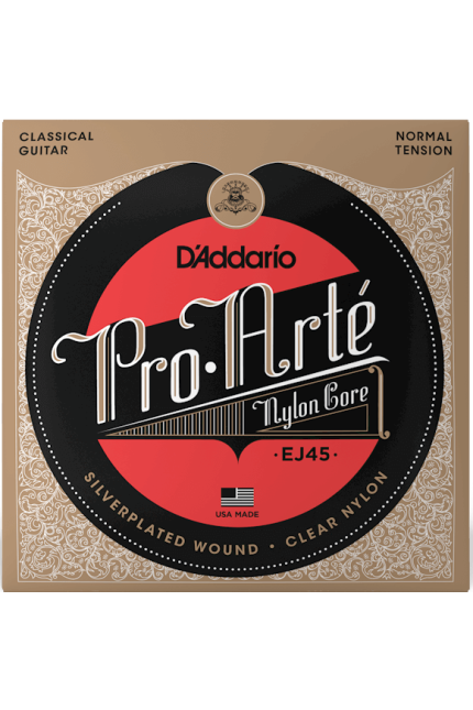 D'Addario EJ45 Pro-Arte Clear Nylon Classical Guitar Strings Normal Tension