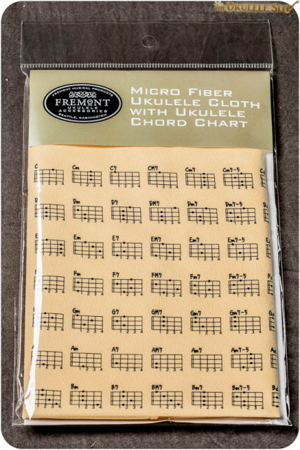 Fremont Micro Fiber Polish Cloth w/ Ukulele Chord Chart Beige
