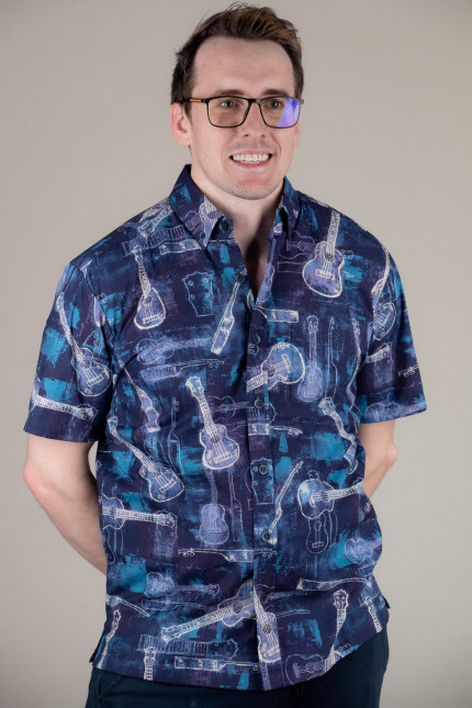 Aloha Shirt - Kahala X KoAloha 'Ukulele - Blue